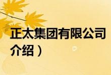 正太集团有限公司（关于正太集团有限公司的介绍）