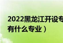 2022黑龙江开设专科的本科大学有哪些（都有什么专业）