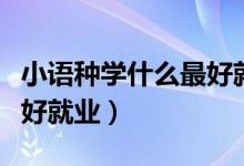 小语种学什么最好就业（关于小语种学什么最好就业）