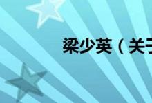 梁少英（关于梁少英的介绍）