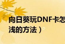向日葵玩DNF卡怎么办（教几个让你受益匪浅的方法）