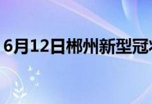 6月12日郴州新型冠状病毒肺炎疫情最新消息
