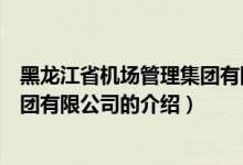 黑龙江省机场管理集团有限公司（关于黑龙江省机场管理集团有限公司的介绍）