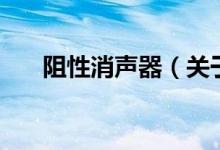 阻性消声器（关于阻性消声器的介绍）