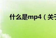什么是mp4（关于什么是mp4的介绍）