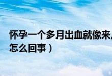 怀孕一个多月出血就像来月经一样（怀孕一个月出血像月经怎么回事）