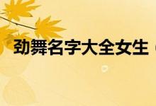 劲舞名字大全女生（又甜又可爱的游戏名）