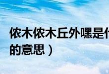 侬木侬木丘外嘿是什么意思（侬木侬木丘外嘿的意思）