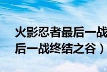 火影忍者最后一战是第几集（鸣人vs佐助最后一战终结之谷）