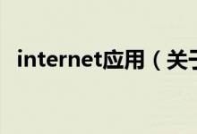 internet应用（关于internet应用的介绍）