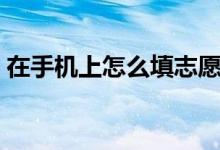在手机上怎么填志愿（填报志愿要注意什么）