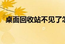 桌面回收站不见了怎么办（六步快速找回）