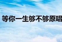 等你一生够不够原唱（爱一个人一生都不够）