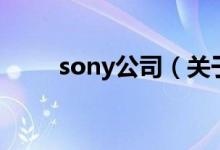 sony公司（关于sony公司的介绍）
