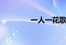 一人一花歌词（歌词展示）