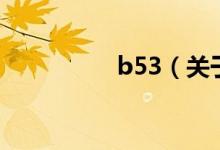b53（关于b53的介绍）