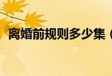 离婚前规则多少集（34集都市爱情连续剧）