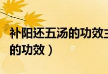 补阳还五汤的功效主治眼底出血（补阳还五汤的功效）