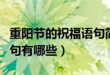 重阳节的祝福语句简单（重阳节的祝福简单语句有哪些）