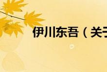 伊川东吾（关于伊川东吾的介绍）