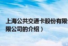上海公共交通卡股份有限公司（关于上海公共交通卡股份有限公司的介绍）