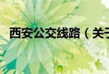 西安公交线路（关于西安公交线路的介绍）