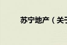 苏宁地产（关于苏宁地产的介绍）