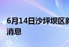 6月14日沙坪坝区新型冠状病毒肺炎疫情最新消息