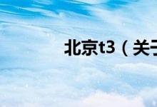 北京t3（关于北京t3的介绍）