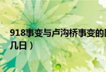 918事变与卢沟桥事变的区别（卢沟桥事变发生在几年几月几日）