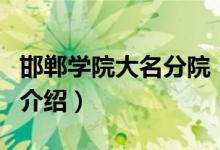 邯郸学院大名分院（关于邯郸学院大名分院的介绍）