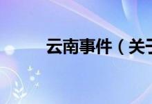 云南事件（关于云南事件的介绍）