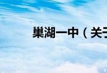 巢湖一中（关于巢湖一中的介绍）