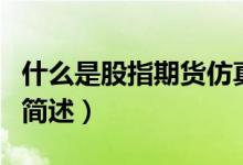 什么是股指期货仿真交易（股指期货仿真交易简述）