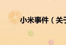 小米事件（关于小米事件的介绍）