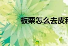 板栗怎么去皮和壳（板栗的功效）