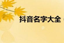 抖音名字大全（适合抖音的网名）