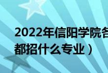 2022年信阳学院各省招生计划及招生人数（都招什么专业）
