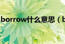 borrow什么意思（borrow中文意思是什么）