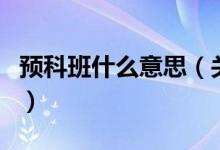 预科班什么意思（关于预科班什么意思的介绍）