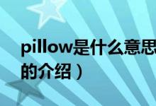 pillow是什么意思（关于pillow是什么意思的介绍）