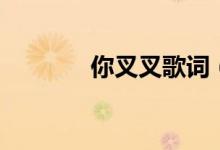 你叉叉歌词（你叉叉的歌名）