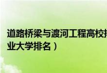 道路桥梁与渡河工程高校排名（2022道路桥梁与渡河工程专业大学排名）