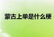 蒙古上单是什么梗（蒙古上单是什么意思）