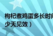 枸杞煮鸡蛋多长时间见效（鸡蛋炖枸杞补肾多少天见效）