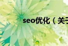 seo优化（关于seo优化的介绍）