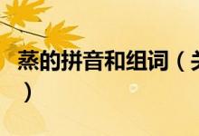 蒸的拼音和组词（关于蒸的拼音和组词的介绍）