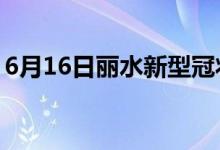 6月16日丽水新型冠状病毒肺炎疫情最新消息