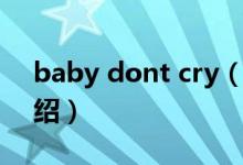 baby dont cry（关于baby dont cry的介绍）
