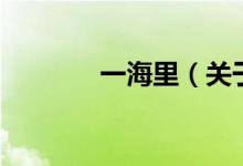 一海里（关于一海里的介绍）